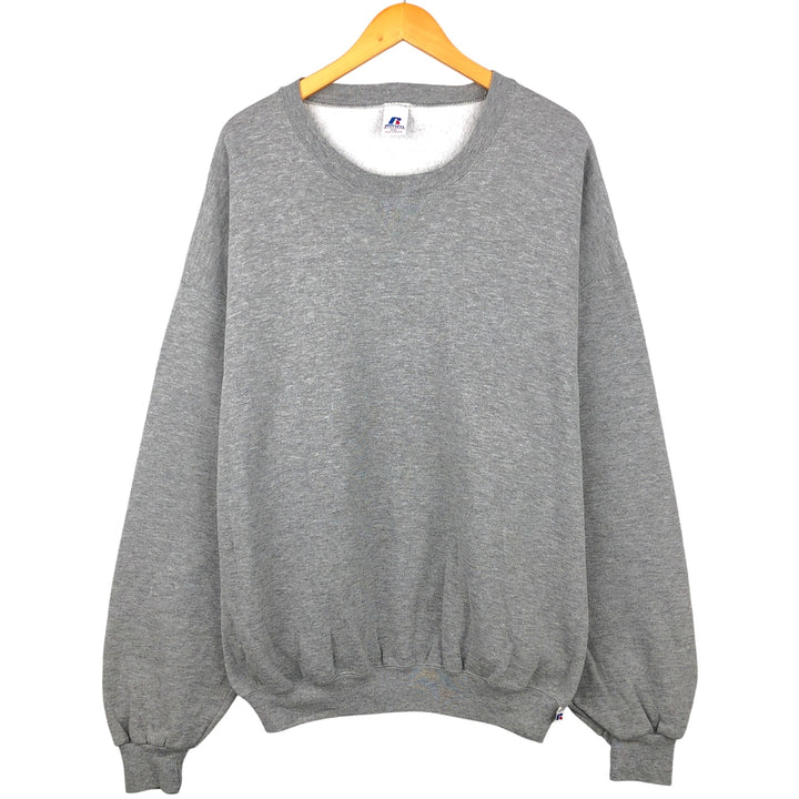 2000'S - Russell plain blank sweatshirt, men's size XXL polyester gray type Vintage Second Hand