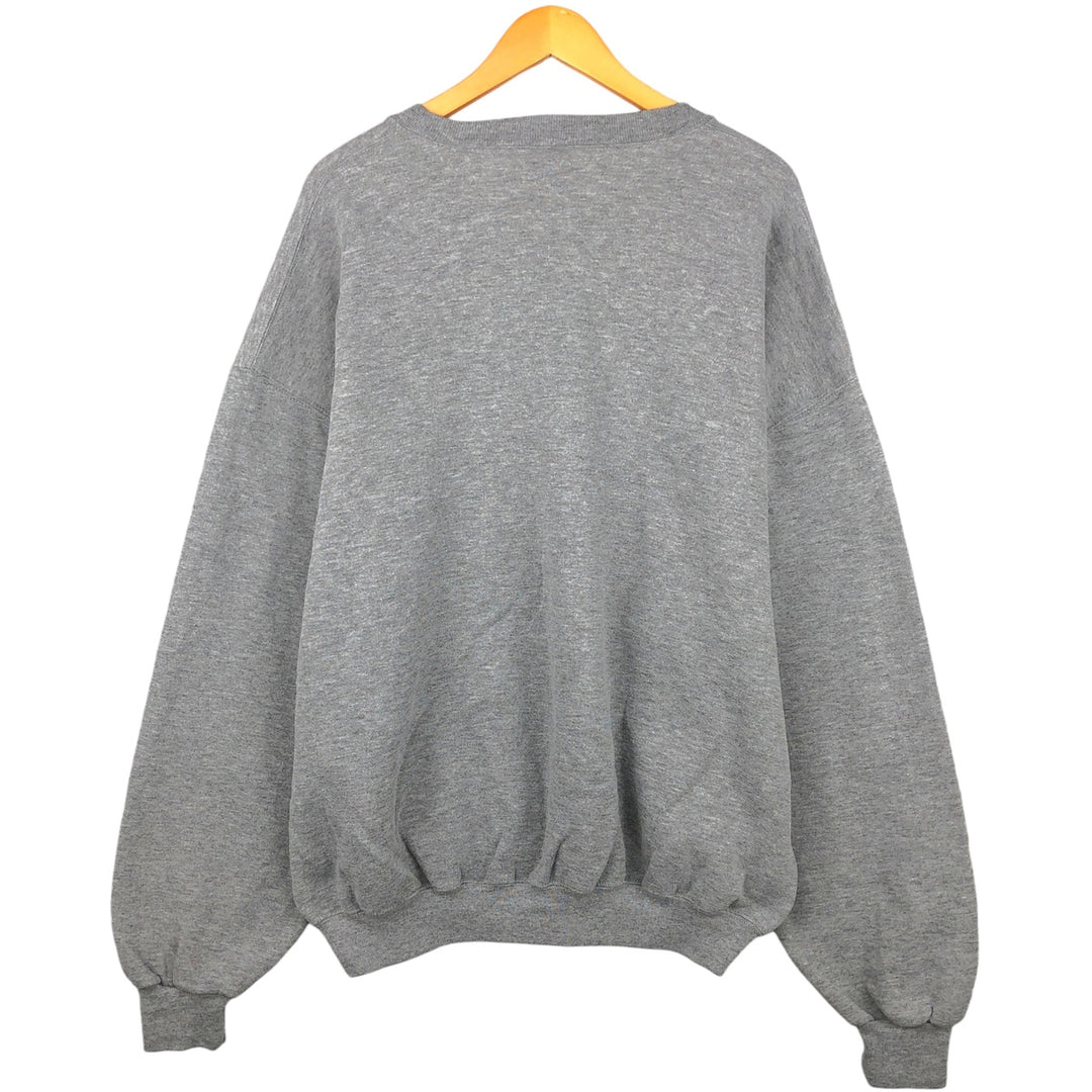 2000'S - Russell plain blank sweatshirt, men's size XXL polyester gray type Vintage Second Hand