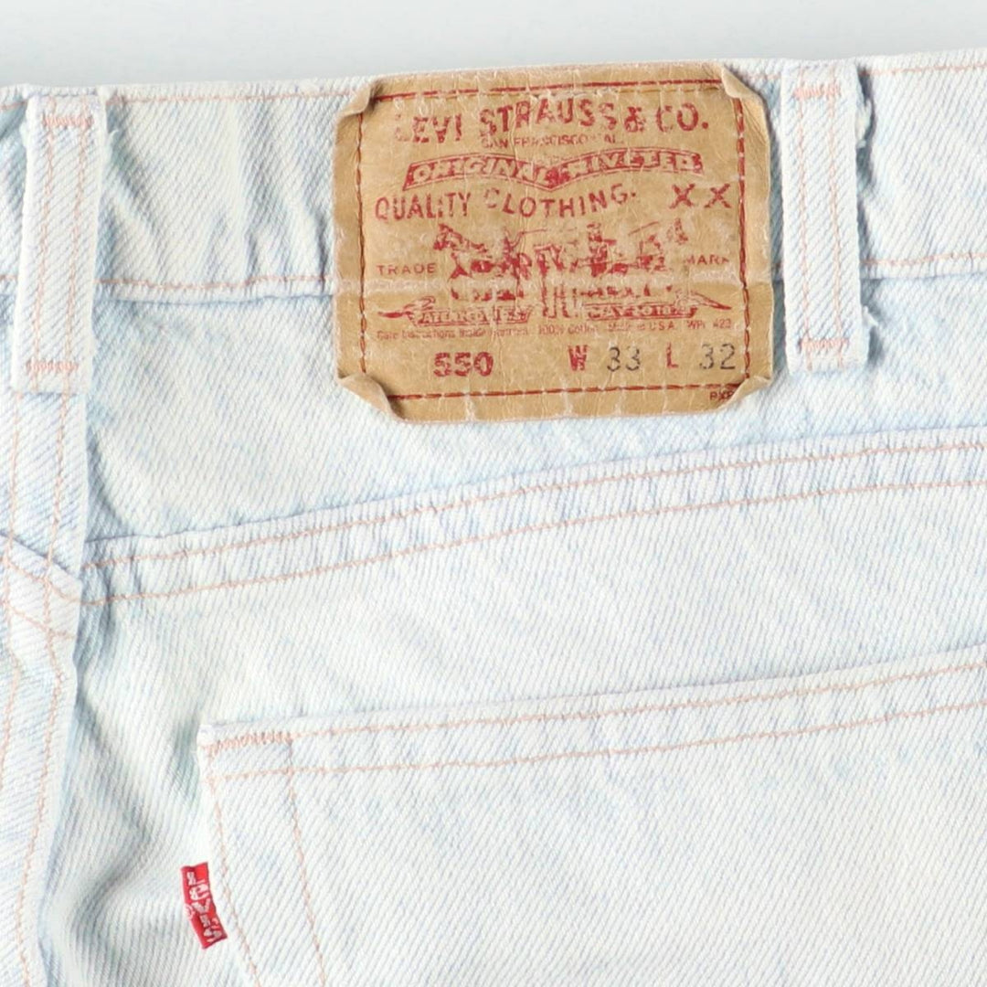 90s-00'S Vintage Levi's 550-4803 Tapered Denim Pants, Made in USA, Men's Size 32 (approx.) cotton Blue type light blue Vintage Second Hand