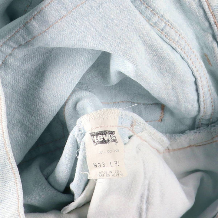 90s-00'S Vintage Levi's 550-4803 Tapered Denim Pants, Made in USA, Men's Size 32 (approx.) cotton Blue type light blue Vintage Second Hand