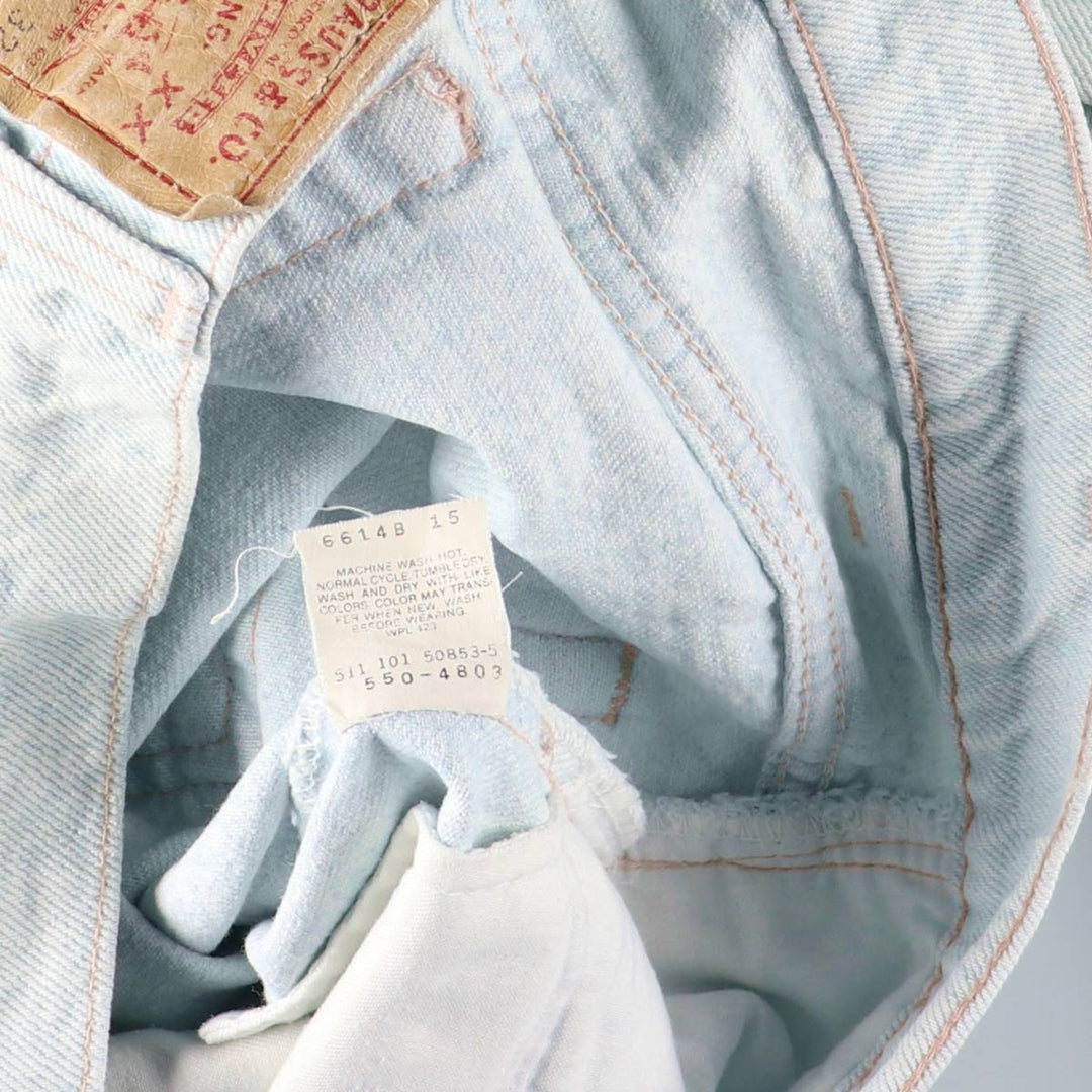 90s-00'S Vintage Levi's 550-4803 Tapered Denim Pants, Made in USA, Men's Size 32 (approx.) cotton Blue type light blue Vintage Second Hand