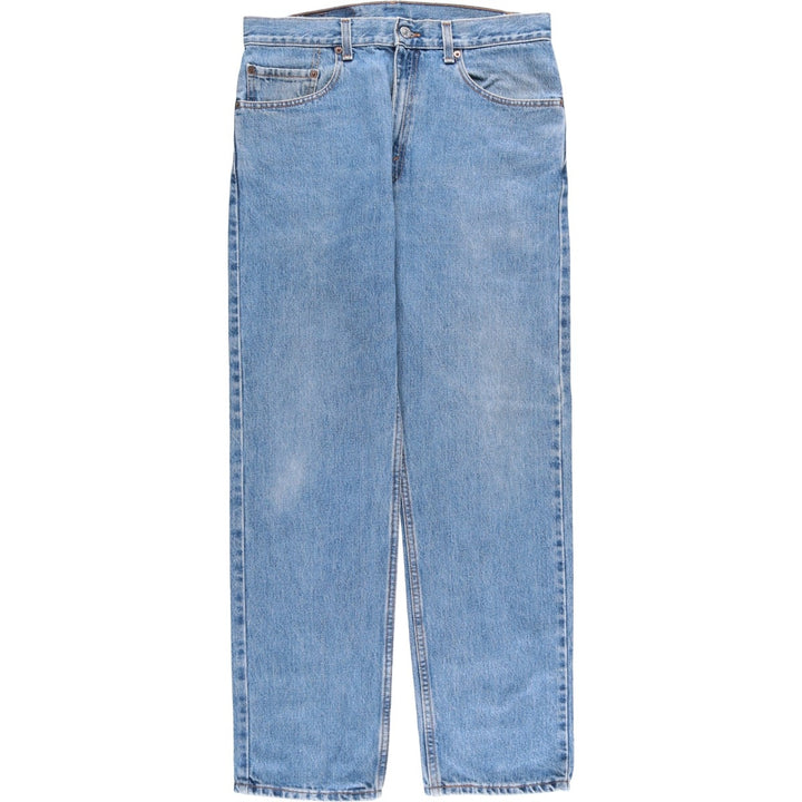 Levi's 505 REGULAR FIT STRAIGHT LEG tapered denim pants for men, size W33 cotton blue type Vintage Second Hand