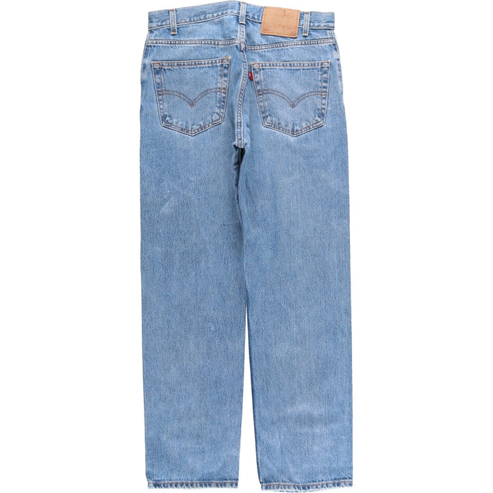 Levi's 505 REGULAR FIT STRAIGHT LEG tapered denim pants for men, size W33 cotton blue type Vintage Second Hand