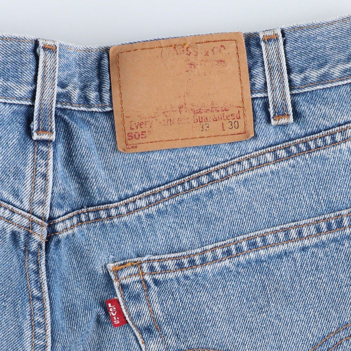 Levi's 505 REGULAR FIT STRAIGHT LEG tapered denim pants for men, size W33 cotton blue type Vintage Second Hand