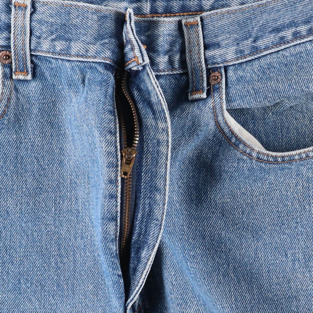 Levi's 505 REGULAR FIT STRAIGHT LEG tapered denim pants for men, size W33 cotton blue type Vintage Second Hand