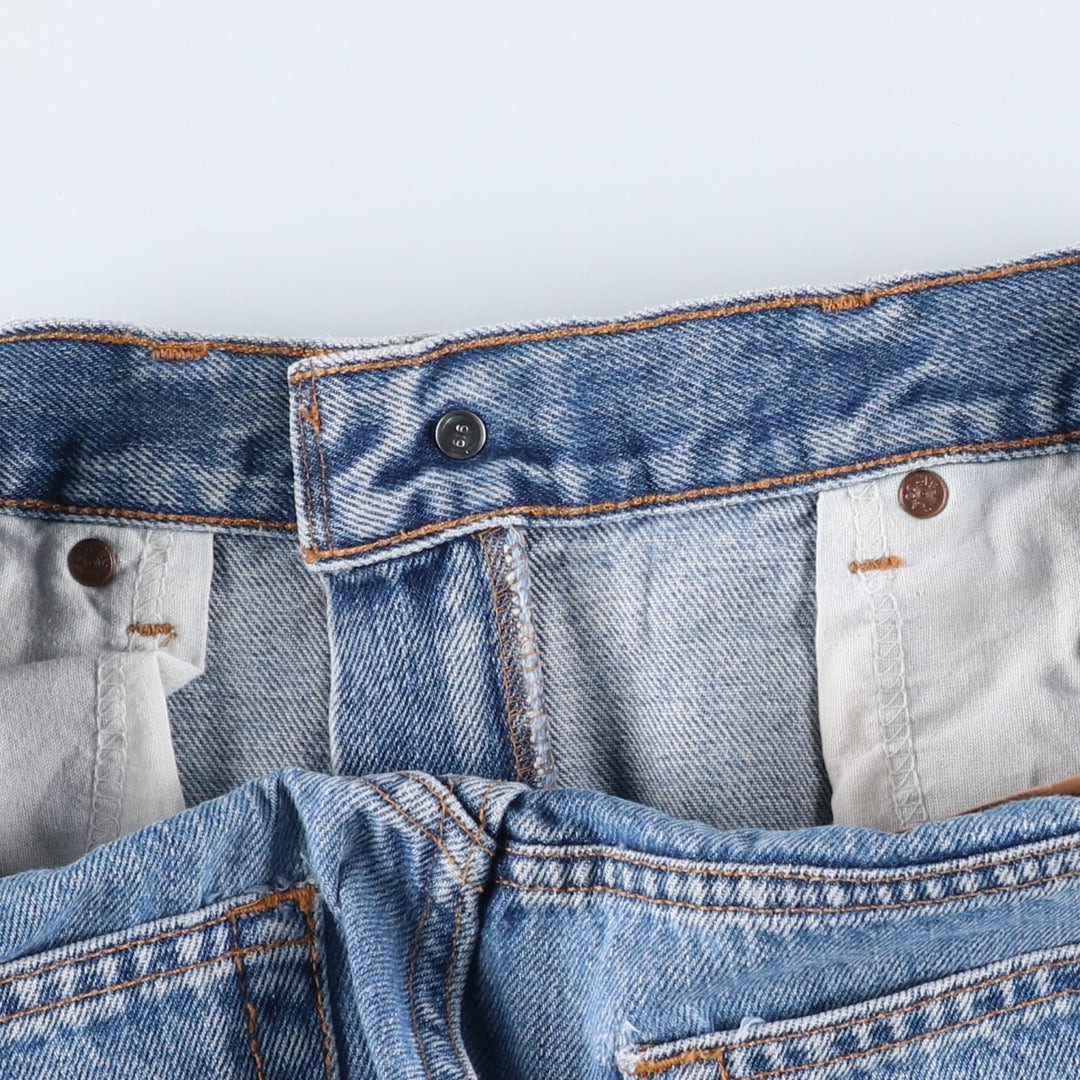 Levi's 505 REGULAR FIT STRAIGHT LEG tapered denim pants for men, size W33 cotton blue type Vintage Second Hand