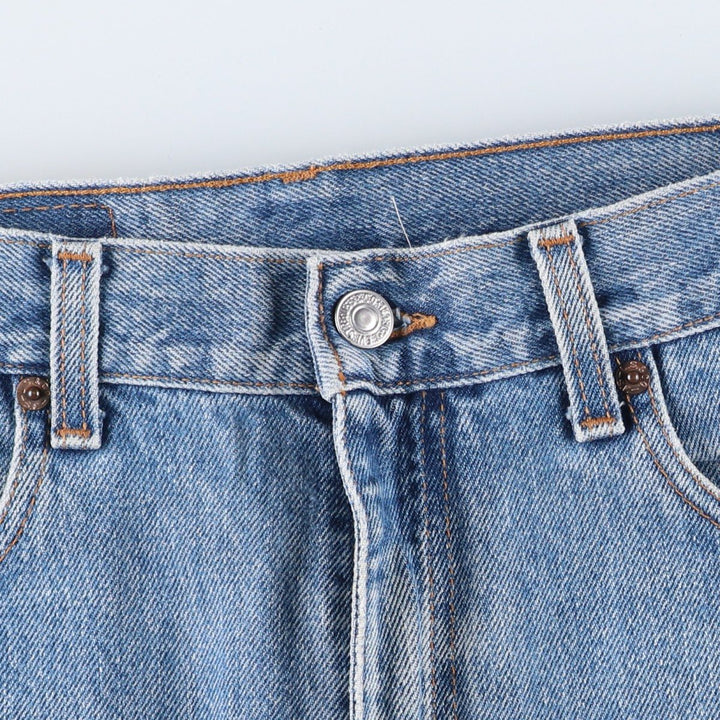 Levi's 505 REGULAR FIT STRAIGHT LEG tapered denim pants for men, size W33 cotton blue type Vintage Second Hand