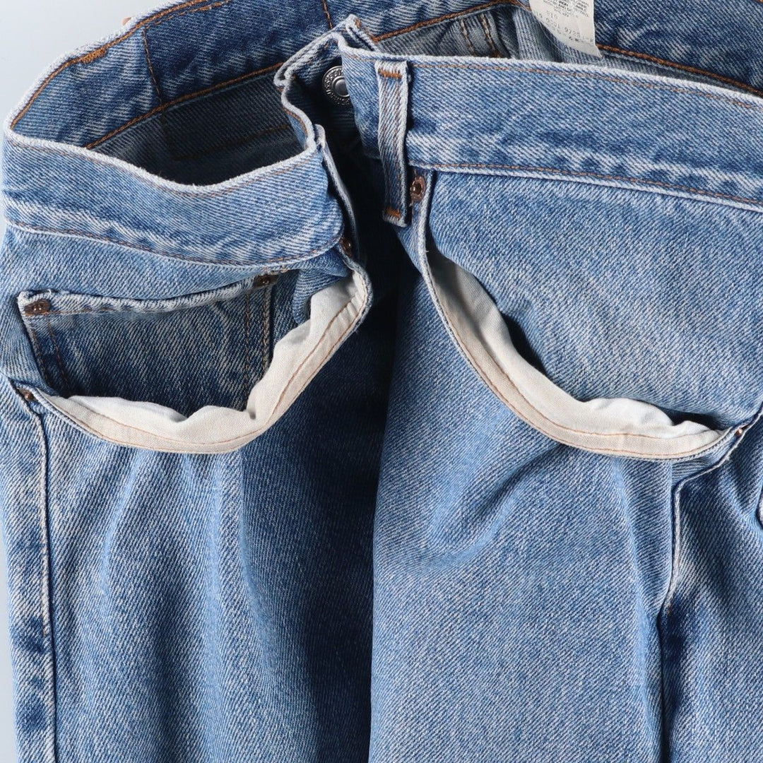 Levi's 505 REGULAR FIT STRAIGHT LEG tapered denim pants for men, size W33 cotton blue type Vintage Second Hand