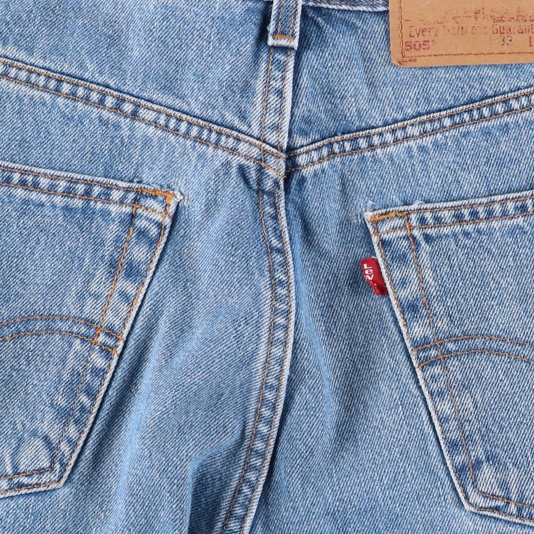 Levi's 505 REGULAR FIT STRAIGHT LEG tapered denim pants for men, size W33 cotton blue type Vintage Second Hand