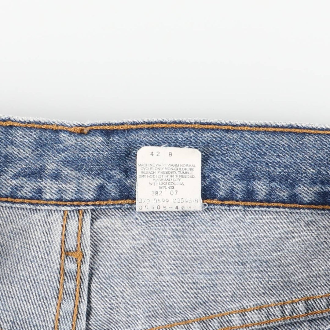 90'S Levi's 505-4891 Tapered Denim Pants, Made in USA, Men's, Size W32, Vintage cotton blue type Vintage Second Hand