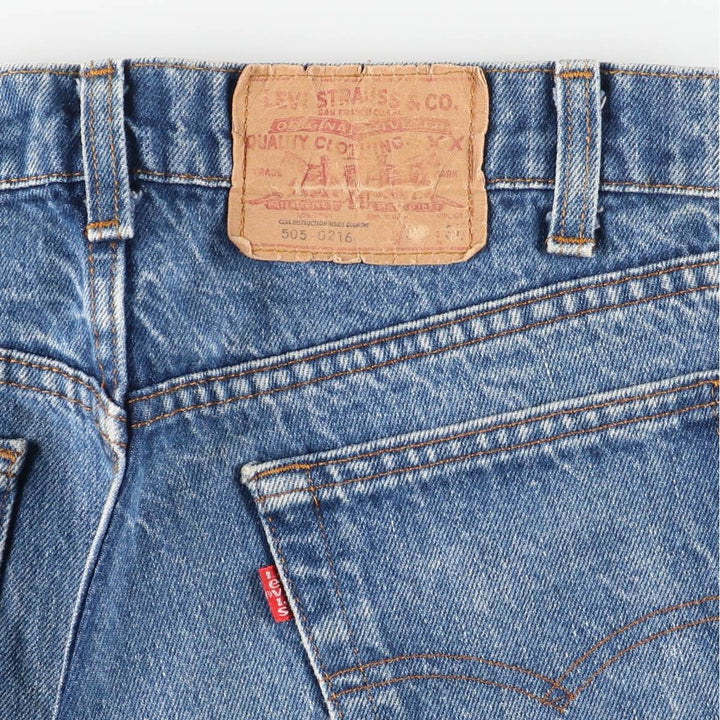 Vintage 1980'S Levi's 505-0216 tapered denim pants, men's size W31. cotton blue type Vintage Second Hand