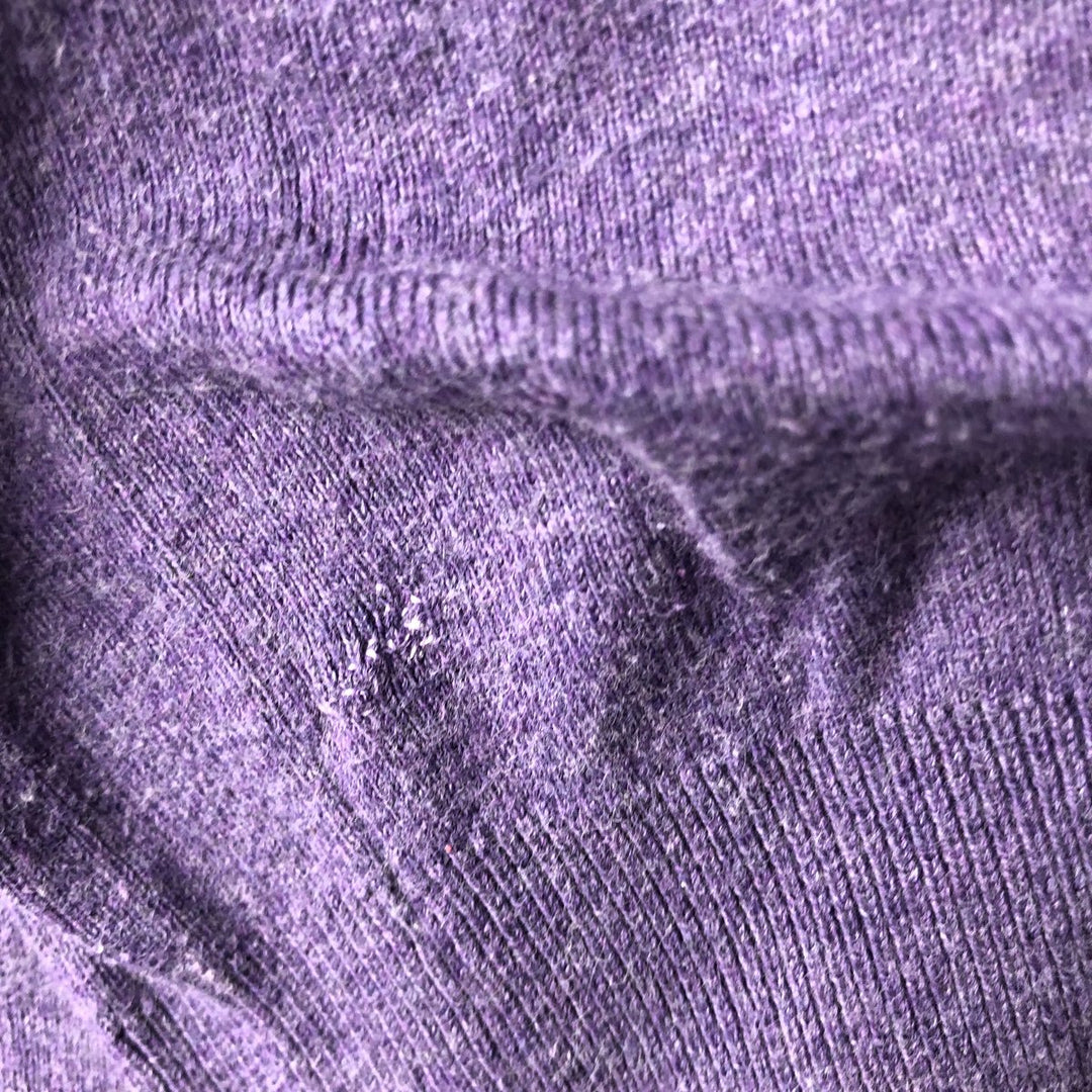 Ralph Lauren POLO by Ralph Lauren V-neck Pima cotton knit sweater, men's size M Pima Cotton purple type Vintage Second Hand