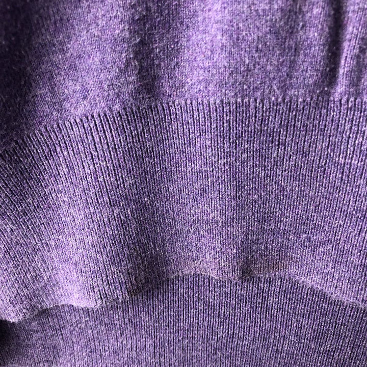 Ralph Lauren POLO by Ralph Lauren V-neck Pima cotton knit sweater, men's size M Pima Cotton purple type Vintage Second Hand