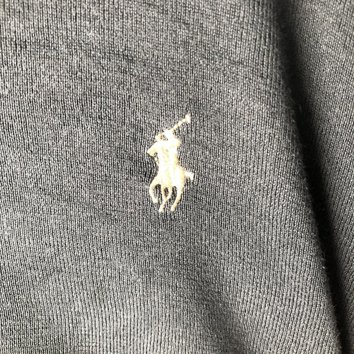 Ralph Lauren POLO by Ralph Lauren V-neck Pima cotton knit sweater, men's size XL Pima Cotton black type Vintage Second Hand