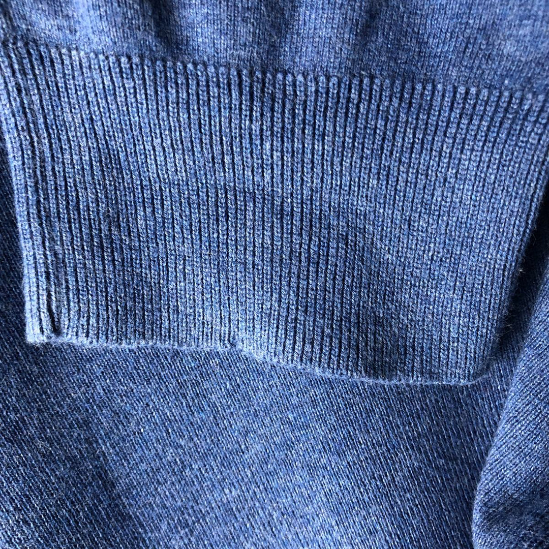 Ralph Lauren POLO RALPH LAUREN PIMA COTTON V-neck Pima cotton knit sweater, men's size L Pima Cotton blue type Vintage Second Hand