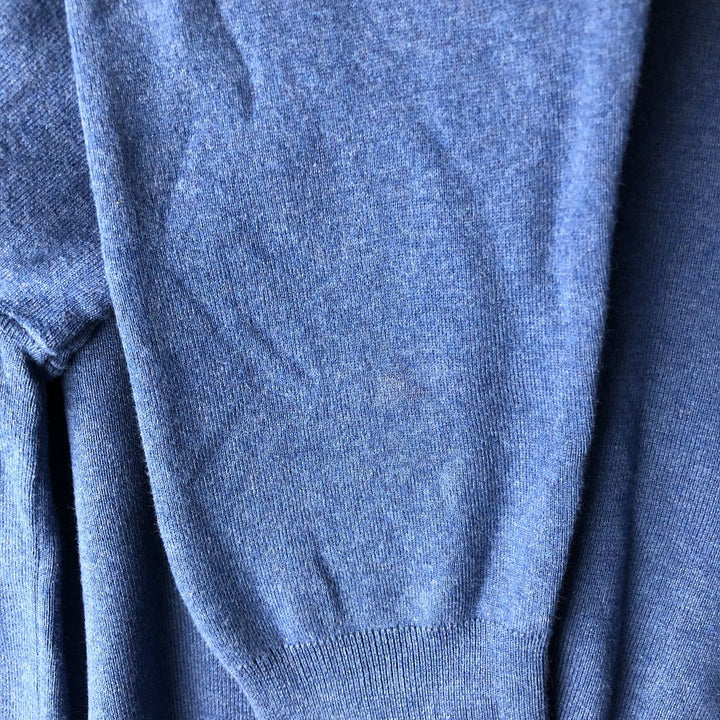 Ralph Lauren POLO RALPH LAUREN PIMA COTTON V-neck Pima cotton knit sweater, men's size L Pima Cotton blue type Vintage Second Hand