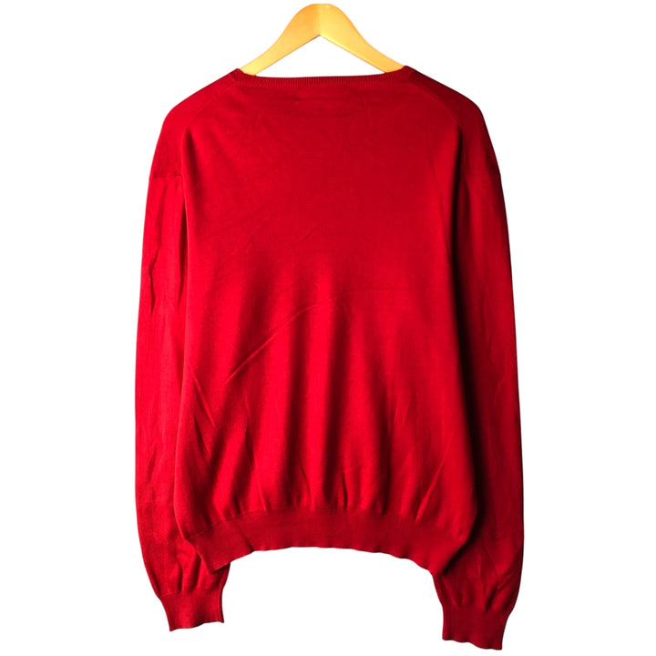 Ralph Lauren POLO by Ralph Lauren Pima Cotton Knit Sweater, Men's XL Pima Cotton Red type red-purple Vintage Second Hand
