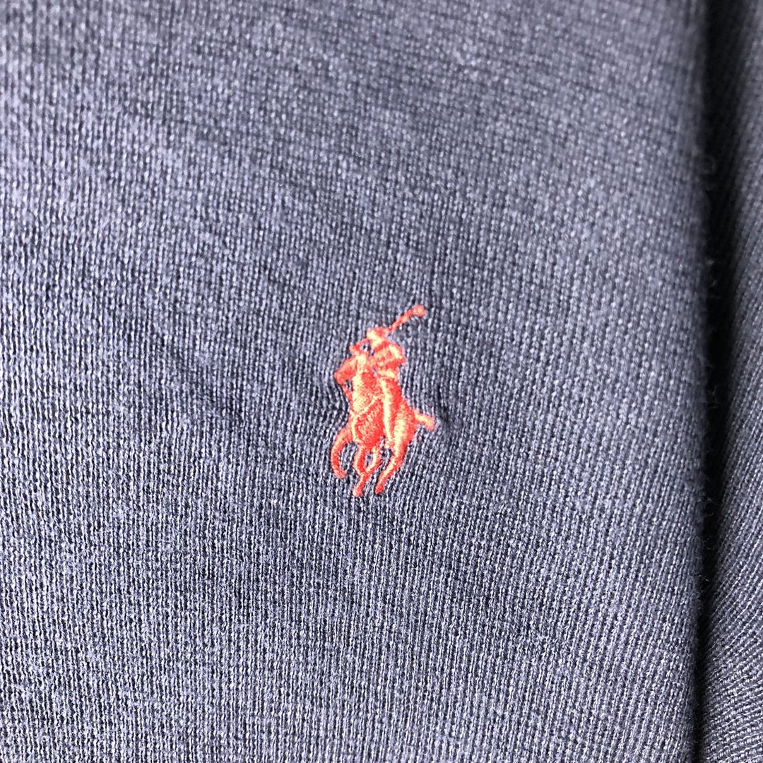 Ralph Lauren POLO RALPH LAUREN PIMA COTTON V-neck Pima cotton knit sweater, men's size L Pima Cotton navy blue type Vintage Second Hand