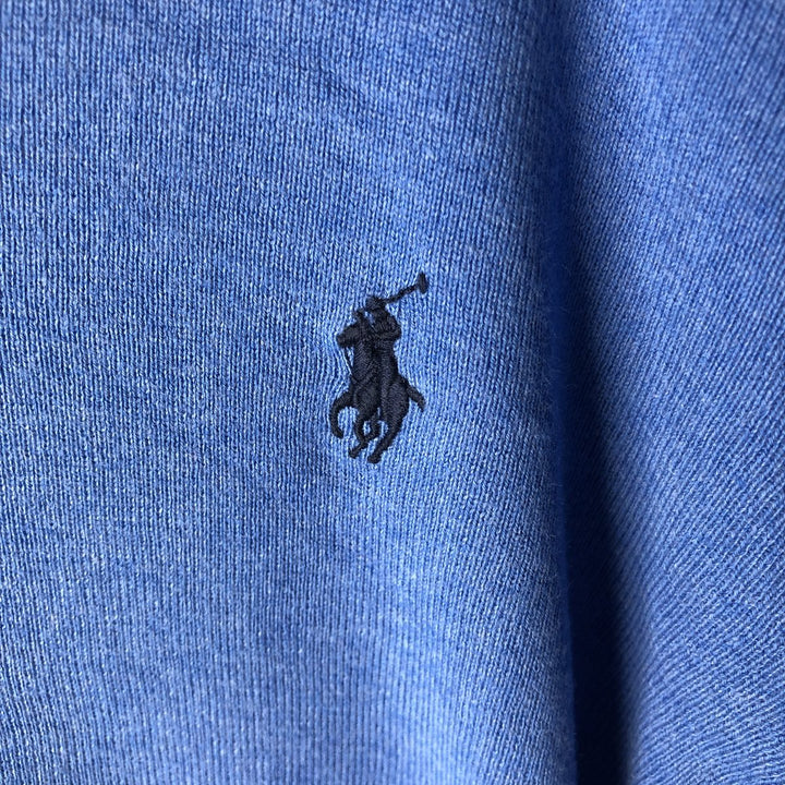 Ralph Lauren POLO RALPH LAUREN PIMA COTTON V-neck Pima cotton knit sweater, men's size XXL Pima Cotton blue type Vintage Second Hand