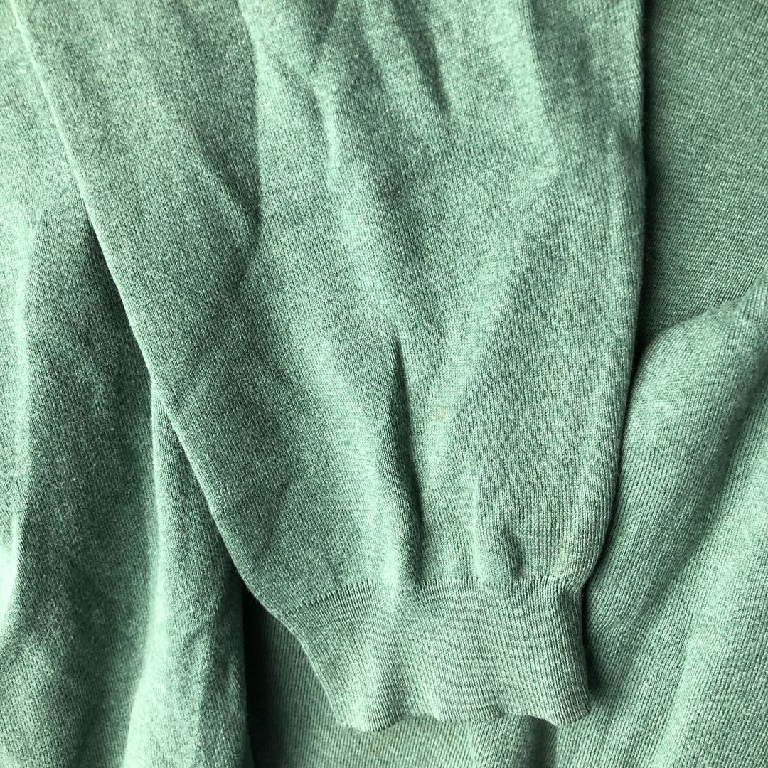 Ralph Lauren POLO by Ralph Lauren V-neck Pima cotton knit sweater, men's size XL Pima Cotton green type Vintage Second Hand