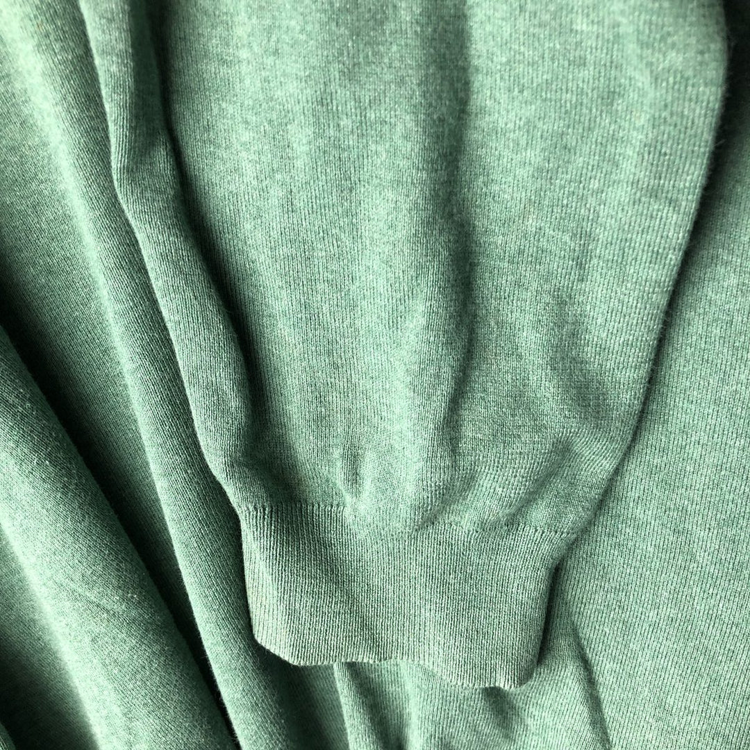 Ralph Lauren POLO by Ralph Lauren V-neck Pima cotton knit sweater, men's size XL Pima Cotton green type Vintage Second Hand