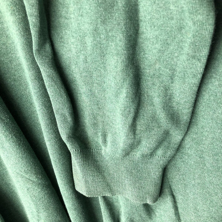 Ralph Lauren POLO by Ralph Lauren V-neck Pima cotton knit sweater, men's size XL Pima Cotton green type Vintage Second Hand