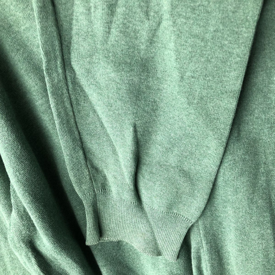Ralph Lauren POLO by Ralph Lauren V-neck Pima cotton knit sweater, men's size XL Pima Cotton green type Vintage Second Hand