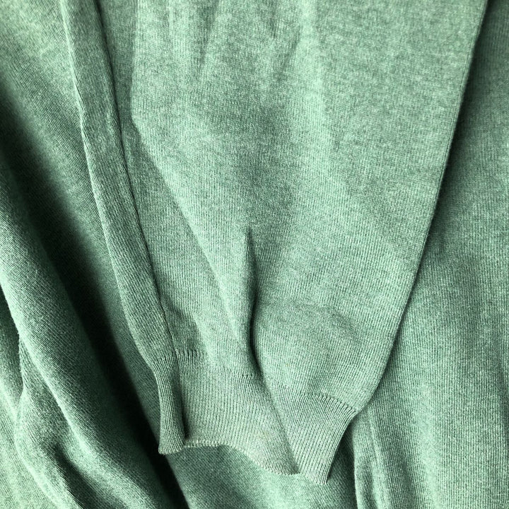 Ralph Lauren POLO by Ralph Lauren V-neck Pima cotton knit sweater, men's size XL Pima Cotton green type Vintage Second Hand