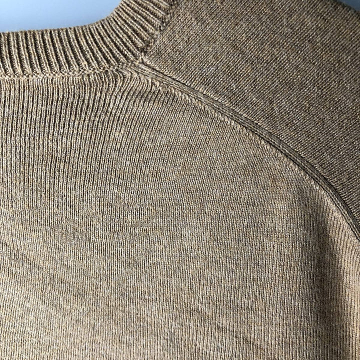Ralph Lauren POLO by Ralph Lauren V-neck Pima cotton knit sweater, men's size XL Pima Cotton brown type Vintage Second Hand
