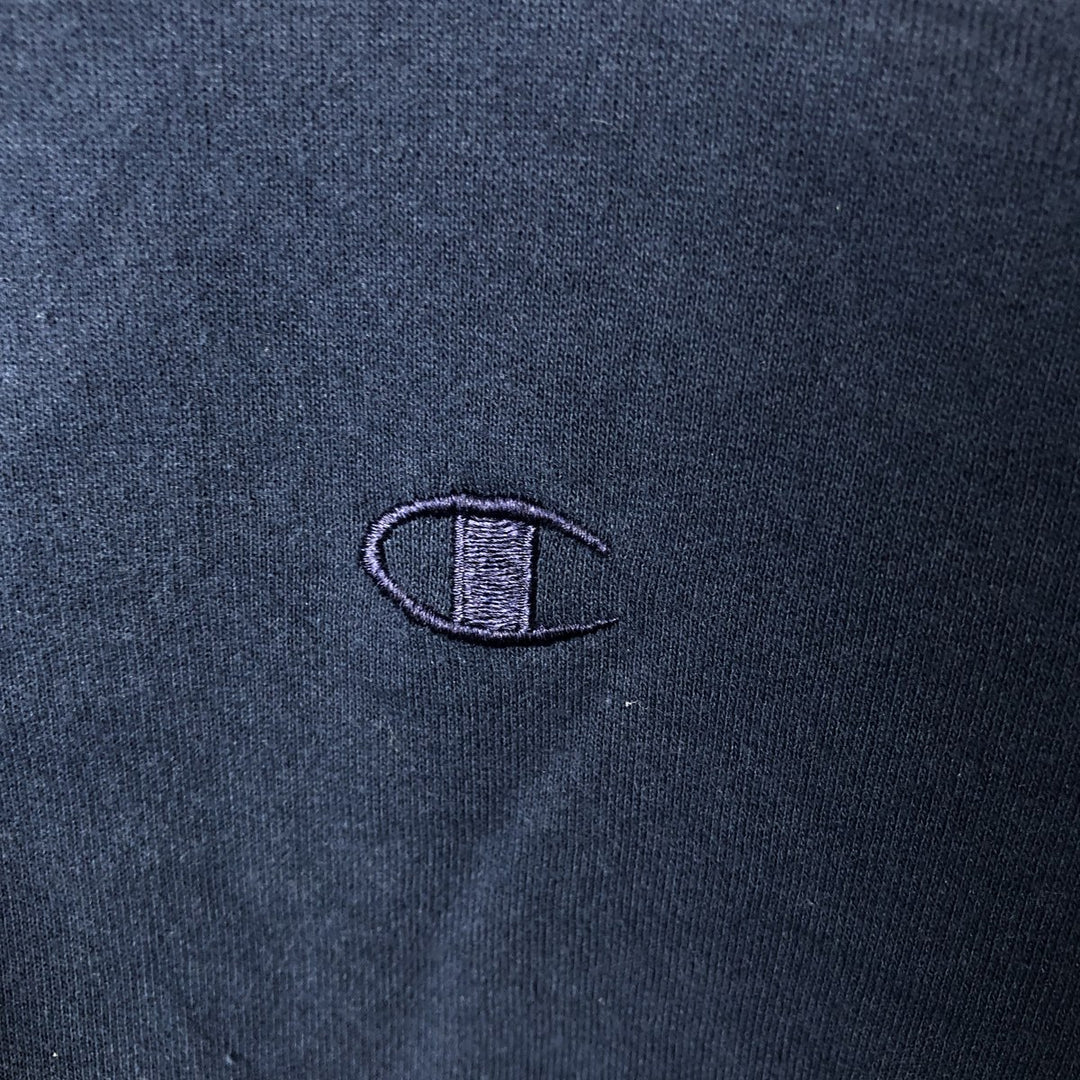 Champion Sweatshirt Pullover Hoodie, Men's Size L cotton navy blue type Vintage Second Hand