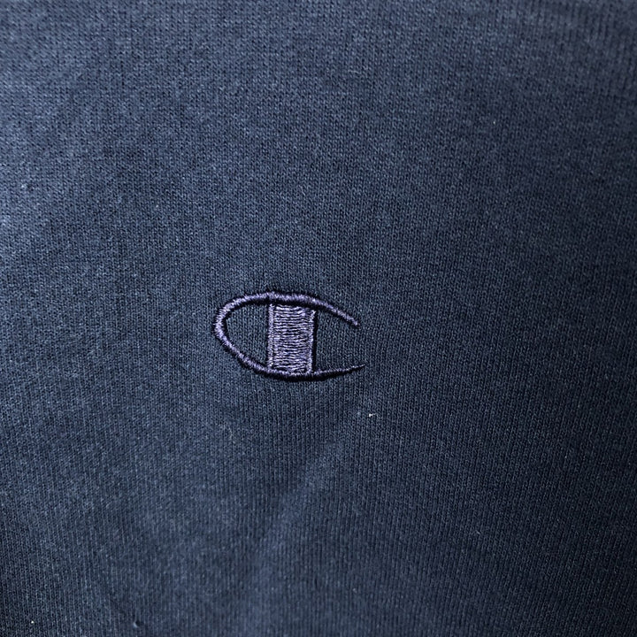 Champion Sweatshirt Pullover Hoodie, Men's Size L cotton navy blue type Vintage Second Hand