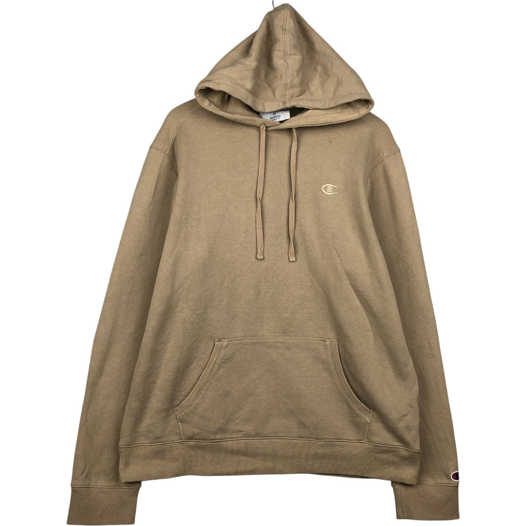 Champion Authentic Athletic Apparel Sweatshirt Pullover Hoodie, Men's Size L cotton brown type Vintage Second Hand