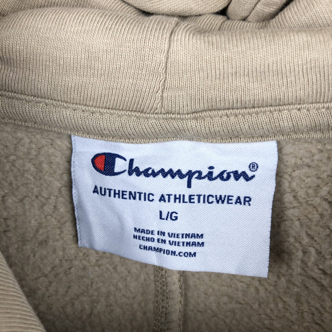 Champion Authentic Athletic Apparel Sweatshirt Pullover Hoodie, Men's Size L cotton brown type Vintage Second Hand