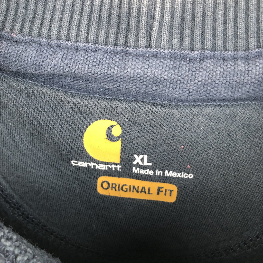Carhartt Original Fit One-Point Logo Sweatshirt, Men's XL cotton navy blue type Vintage Second Hand
