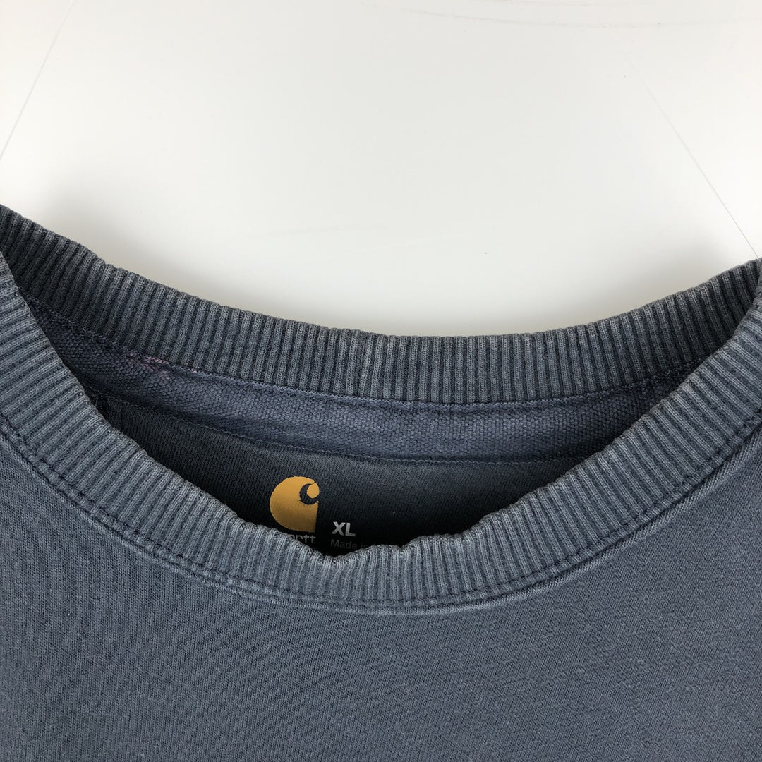 Carhartt Original Fit One-Point Logo Sweatshirt, Men's XL cotton navy blue type Vintage Second Hand