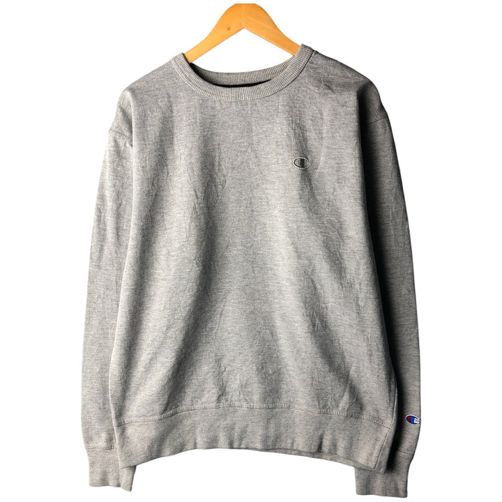 Champion Authentic Athletics Wear One-Point Logo Sweatshirt, Men's Size M cotton gray type Vintage Second Hand