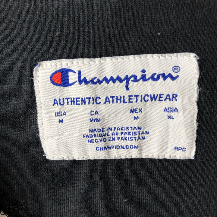 Champion Authentic Athletics Wear One-Point Logo Sweatshirt, Men's Size M cotton gray type Vintage Second Hand