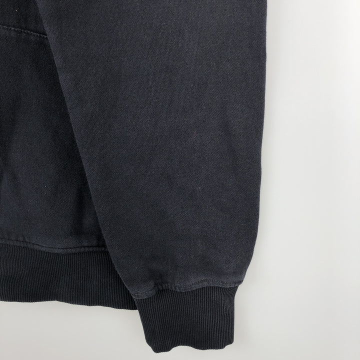 Tommy Hilfiger Sweatshirt Full Zip Hoodie, Men's Size L cotton navy blue type Vintage Second Hand