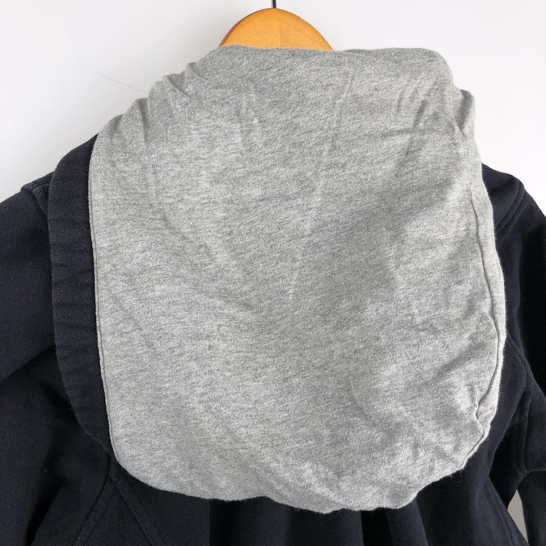 Tommy Hilfiger Sweatshirt Full Zip Hoodie, Men's Size L cotton navy blue type Vintage Second Hand