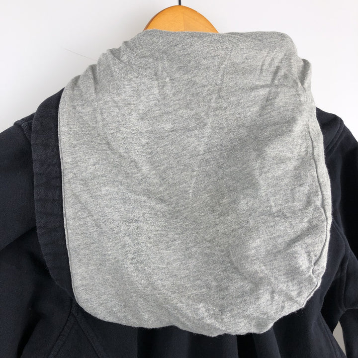 Tommy Hilfiger Sweatshirt Full Zip Hoodie, Men's Size L cotton navy blue type Vintage Second Hand