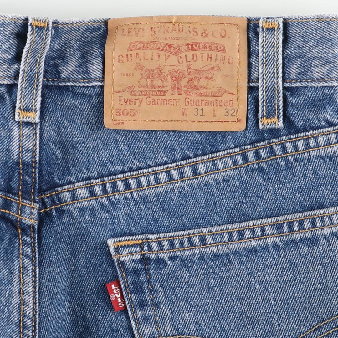 2000'S Levi's 505 Regular Fit Straight Leg Tapered Denim Pants, Men's Size W29 cotton blue type Vintage Second Hand