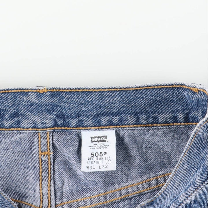 2000'S Levi's 505 Regular Fit Straight Leg Tapered Denim Pants, Men's Size W29 cotton blue type Vintage Second Hand