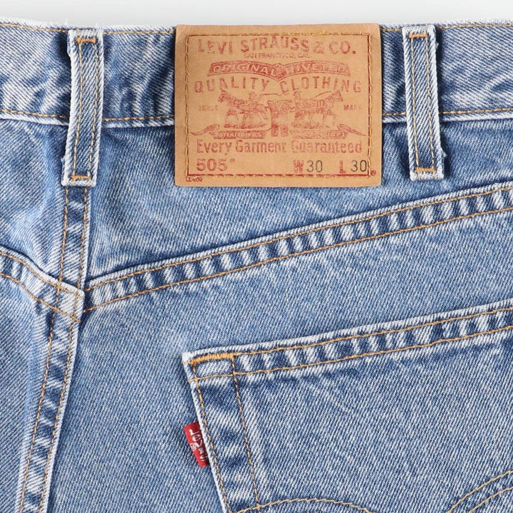 00'S Levi's 505 REGULAR FIT STRAIGHT LEG tapered denim pants for men, W30 equivalent cotton blue type Vintage Second Hand
