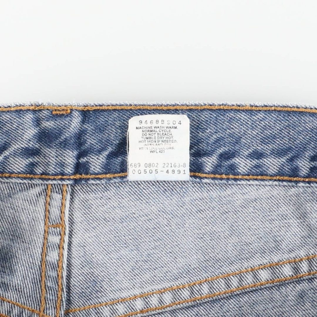 00'S Levi's 505 REGULAR FIT STRAIGHT LEG tapered denim pants for men, W30 equivalent cotton blue type Vintage Second Hand