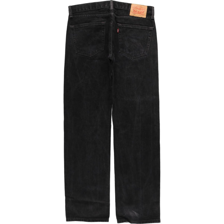 Levi's 505 Black Denim Tapered Denim Pants for Men, W34 equivalent cotton black type Vintage Second Hand