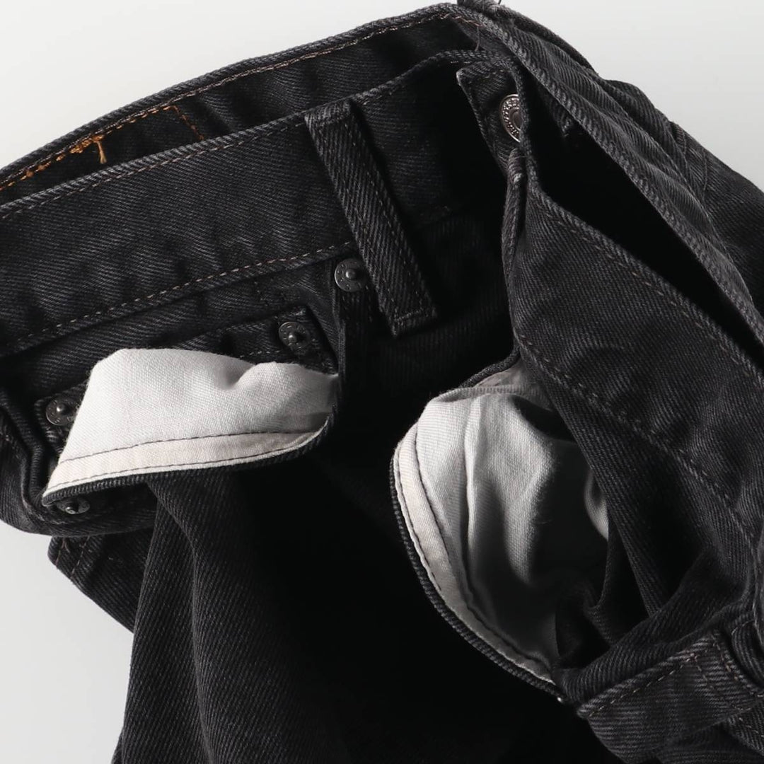 Levi's 505 Black Denim Tapered Denim Pants for Men, W34 equivalent cotton black type Vintage Second Hand