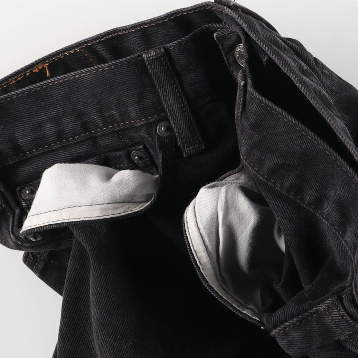 Levi's 505 Black Denim Tapered Denim Pants for Men, W34 equivalent cotton black type Vintage Second Hand