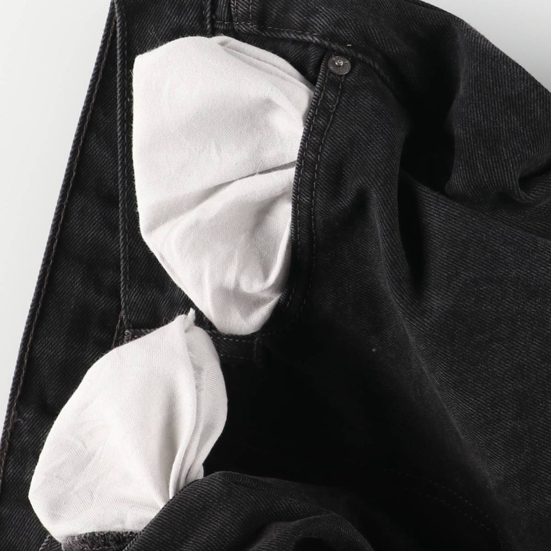 Levi's 505 Black Denim Tapered Denim Pants for Men, W34 equivalent cotton black type Vintage Second Hand