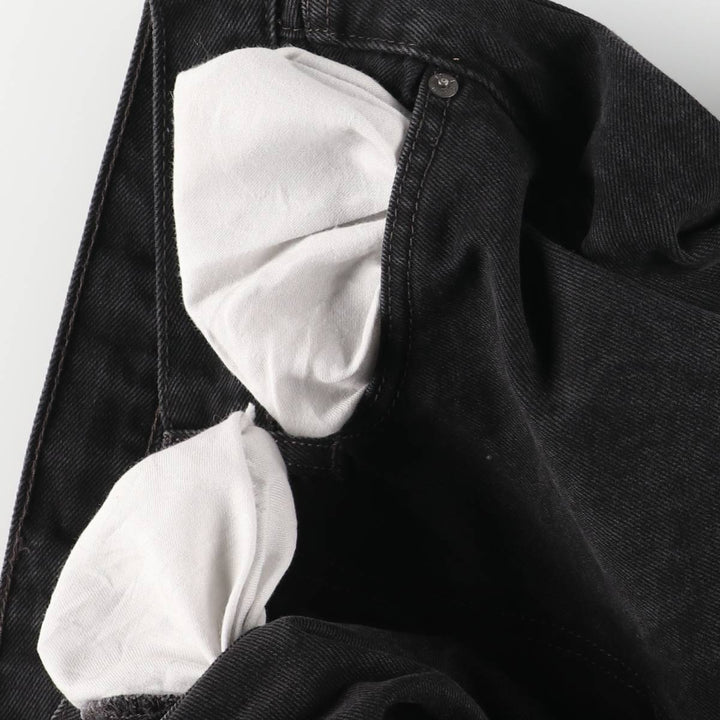 Levi's 505 Black Denim Tapered Denim Pants for Men, W34 equivalent cotton black type Vintage Second Hand
