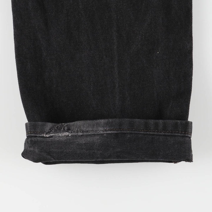 Levi's 505 Black Denim Tapered Denim Pants for Men, W34 equivalent cotton black type Vintage Second Hand